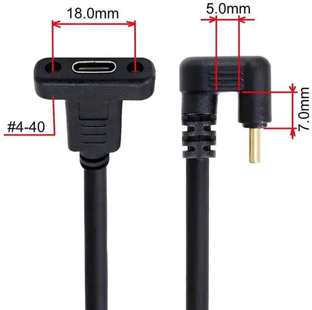 Alt view image 6 of 7 - AJMRTC 360Degree UShape Back Angled USBC Extension Cable, USB 3.1 Gen2 TypeC Male to Female 30CM Cord, 10Gbps Data Sync 100W PD Fast Charging for Laptops, Tablets, USBC Docks, External SSDs and S