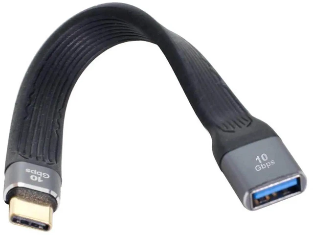 Alt view image 6 of 7 - AJMRTC USB 3.1 Gen2 TypeC Male Host to USB3.0 TypeA Female OTG Flat Slim FPC Data Cable, 10Gbps SuperSpeed FPC Ribbon Cord for Laptops Smartphones USBC Host Devices