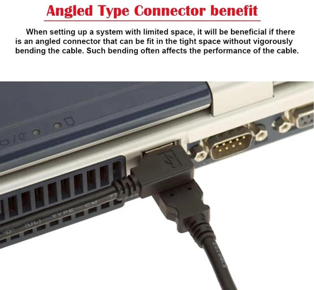 Alt view image 4 of 7 - AJMRTC 90 Degree RightAngled USB 2.0 TypeA Male to TypeA Female Extension Cable 20CM, Short LShape USBA Extender Cord for USB Flash Drives Mice Keyboards Laptops