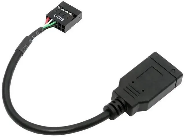 Main image of AJMRTC USB 2.0 9Pin Male Mainboard Header to USB3.1 TypeE KeyA Female Front Panel Extension Cable 0.49FT, 480Mbps Internal PC Chassis DIY Wiring Cord
