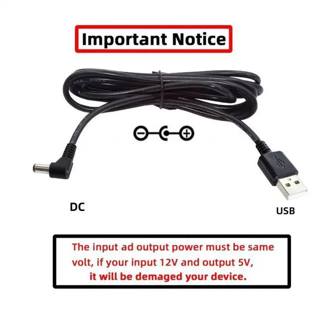 Alt view image 3 of 7 - AJMRTC USB 2.0 TypeA Male to 90 Degree RightAngled 5.5x2.1mm DC Barrel Power Cable, 5V DC Jack Charging Cord for Small Electronic Devices CCTV Routers