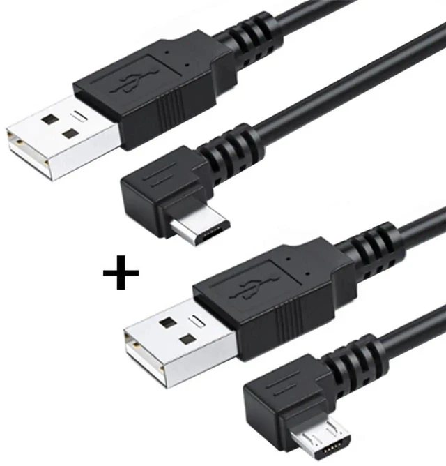 Alt view image 7 of 7 - AJMRTC 90Degree Right & Left Angled 5Pin Micro USB to USB 2.0 TypeA Data Charging Cable 100CM, LShape Cord for Smartphones Tablets Digital Cameras