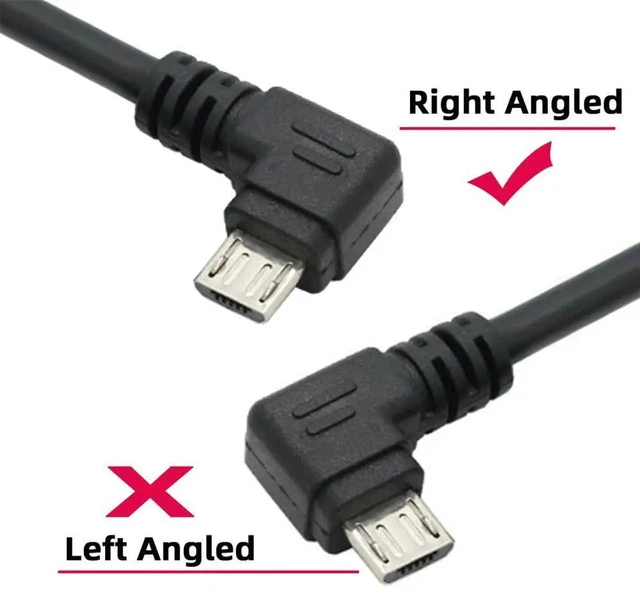 Alt view image 7 of 7 - AJMRTC USB 2.0 TypeA Male to 90 Degree RightAngled 5Pin Micro USB Data Charging Cable 20CM, LShape 5V Power Cord for Smartphones Tablets Digital Cameras