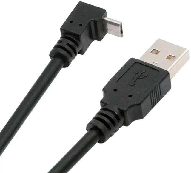 Main image of AJMRTC Down Angled 90 Degree Micro USB 5Pin to USB 2.0 TypeA Cable,100cm Right Angle Charging Data Sync Cord for Android Phones,Tablets,Digital Cameras,Micro USB 5Pin Peripherals