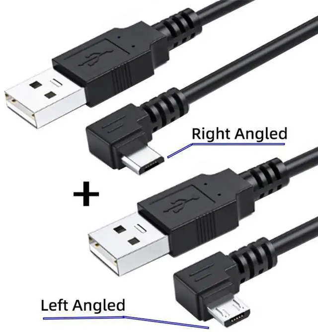 Alt view image 4 of 7 - AJMRTC USB 2.0 TypeA to 5V Micro USB 5Pin Cable,150cm Left & Right 90 Degree Angled Power Charging Data Sync Cord for Android Phones,Tablets,Digital Cameras,Micro USB 5Pin Peripherals