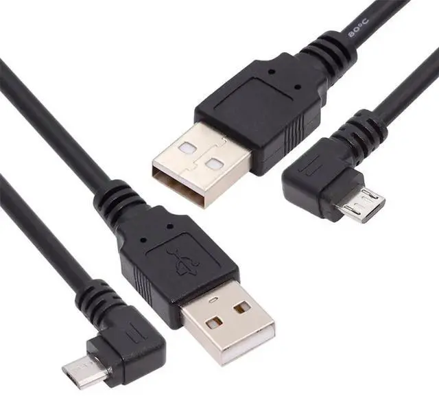 Alt view image 7 of 7 - AJMRTC USB 2.0 TypeA to 5V Micro USB 5Pin Cable,100cm Left & Right 90 Degree Angled Power Charging Data Sync Cord for Android Phones,Tablets,Digital Cameras,Micro USB 5Pin Peripherals