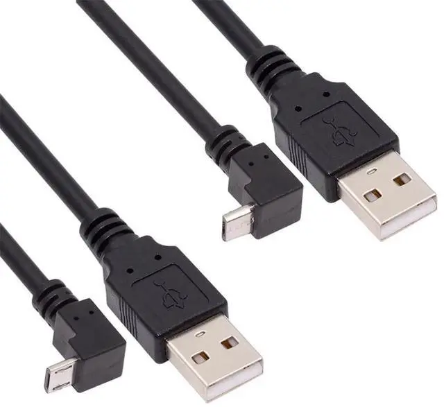 Alt view image 4 of 7 - AJMRTC Up & Down Angled 90 Degree Micro USB 5Pin to USB 2.0 TypeA Cable,20cm LShape Charging Data Sync Short Cord for Android Phones,Tablets,Digital Cameras,Micro USB 5Pin Peripherals