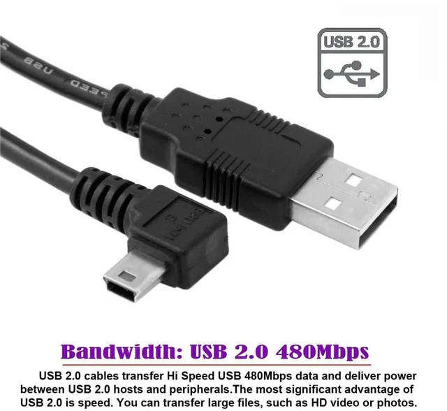 Alt view image 4 of 7 - AJMRTC 90 Degree RightAngled Mini USBB 5Pin Male to USB 2.0 TypeA Male Cable,80CM LShape Power Data Sync Cord for Digital Cameras,GPS Receivers,MP3 Players,Legacy MiniUSBB Peripherals