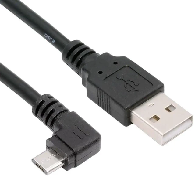 Main image of AJMRTC USB 2.0 TypeA to 5V LeftAngled 90 Degree Micro USB 5Pin Cable,10cm Short Power Charging Data Sync Cord for Android Phones,Tablets,Digital Cameras,Micro USB 5Pin Peripherals