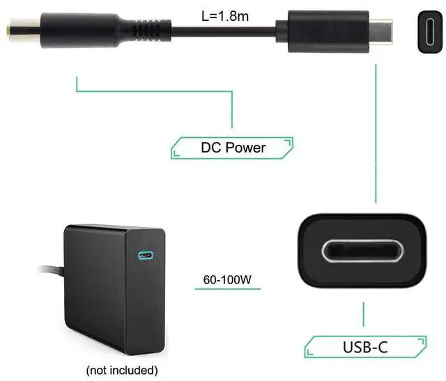 Alt view image 5 of 7 - AJMRTC USBC TypeC Input to DC 5.5 x 2.5mm PD Power Charging Cable,PD Trigger Converter Cord for Laptops Notebooks,Compatible with USBC PD Power Adapters and PD Power Banks