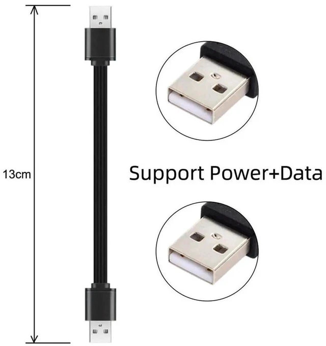 Alt view image 4 of 7 - AJMRTC 13cm USB 2.0 TypeA Male to Male Flat Slim FPC Cable, 480Mbps HighSpeed Data Transfer Cord for FPV Drone, External Disk, Phone and USBA Male Port Devices