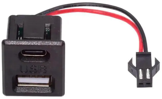 Alt view image 5 of 6 - AJMRTC DIY OEM TypeC & TypeA Female Socket to 2Pin Header Cable, 2.54mm Pitch LatchMount Connector DC 5V Power Supply Wire for Electronic Project, Cabinet Panel DIY Modification