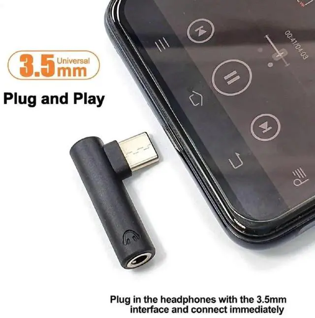 Alt view image 5 of 7 - AJMRTC 5Pack 90 Degree Angled USBC 3.1 Male to 3.5mm AUX Female Earphone Adapter, Right Angle TypeC to 3.5mm Audio Jack Dongle for USBC Phones, Tablets and Laptops