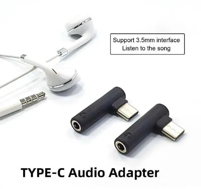 Alt view image 3 of 7 - AJMRTC 5Pack 90 Degree Angled USBC 3.1 Male to 3.5mm AUX Female Earphone Adapter, Right Angle TypeC to 3.5mm Audio Jack Dongle for USBC Phones, Tablets and Laptops