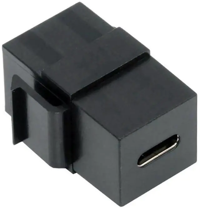 Main image of AJMRTC USB2.0 TypeC Female to Female Keystone Jack Coupler Adapter, 480Mbps Data Transfer Snapin Module for Wall Plate, Panel Mount USB Cable Extension