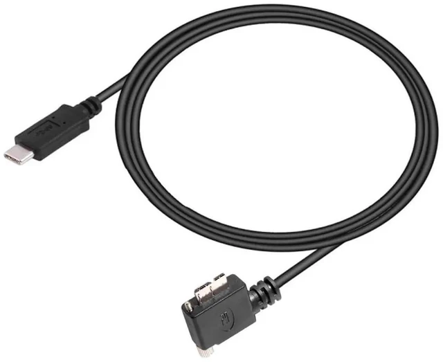 Main image of AJMRTC USBC TypeC Host to Micro USB3.0 Screw Mount RightAngled Cable, 5Gbps HighSpeed Data Cord for Industrial Machine Vision Camera, External Storage Hard Disk Drive