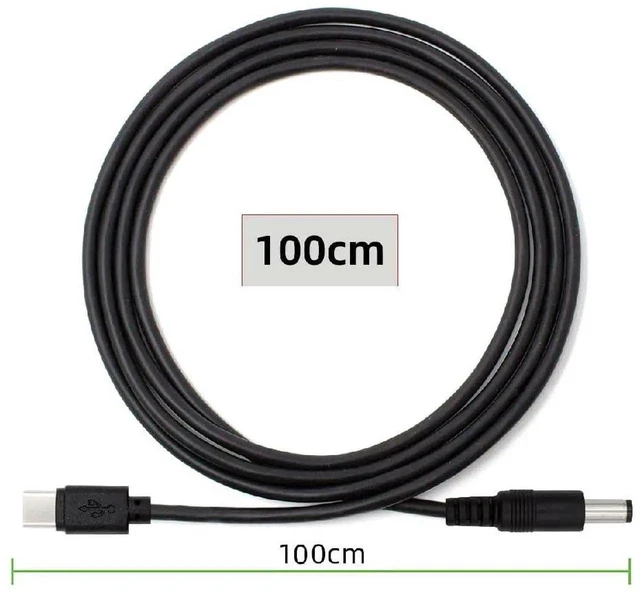 Alt view image 6 of 7 - AJMRTC USBC 5.1K Resistor Power Cable, TypeC Input to 5V DC 5.5 * 2.1mm Output 100CM Charging Cord for DC5V Desk Lamp, Mini Fan, Surveillance Camera and 5V DC Powered Devices