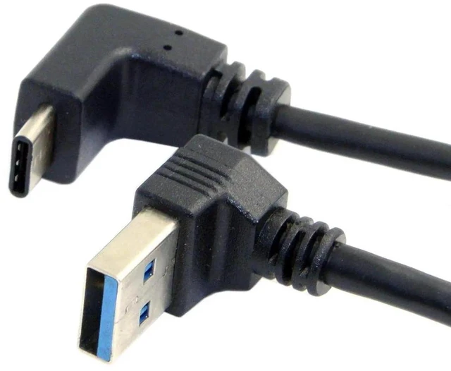 Alt view image 6 of 7 - AJMRTC USB 3.1 Angled USBC to 90 Degree DownAngled TypeA Male Data Cable, 100CM DualAngle Charging Sync Cord for USBC Smart Phones, Tablets and Portable Electronic Devices