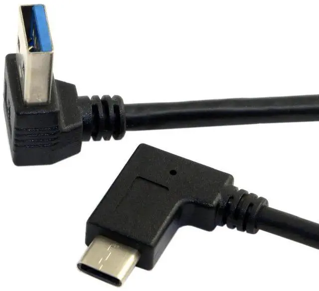 Alt view image 3 of 7 - AJMRTC Reversible USB 3.1 Angled USBC to 90 Degree DownAngled TypeA Male Data Cable, 30CM Short Charging Sync Cord for USBC Mobile Phones, Tablets and Portable Electronics