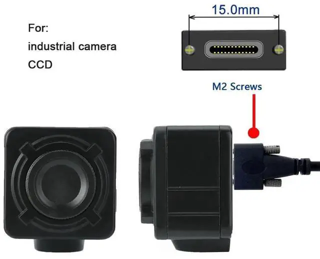 Alt view image 7 of 7 - AJMRTC USB 3.1 TypeC Dual Screw Locking Panel Mount Cable, 1.2M Industrial Data Cord to Standard USB3.0 Male for Machine Vision Cameras, VibrationSensitive Industrial USB3.0 Peripherals
