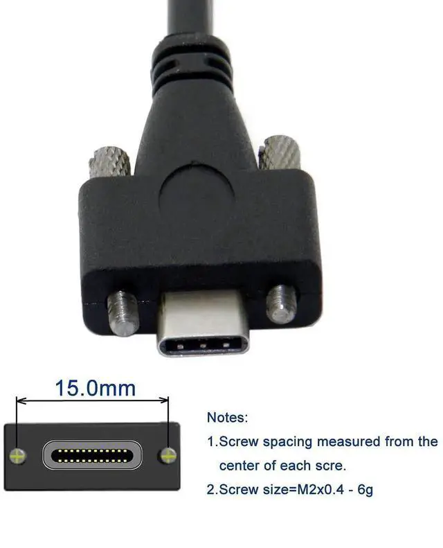 Alt view image 2 of 7 - AJMRTC USB 3.1 TypeC Dual Screw Locking Panel Mount Cable, 1.2M Industrial Data Cord to Standard USB3.0 Male for Machine Vision Cameras, VibrationSensitive Industrial USB3.0 Peripherals