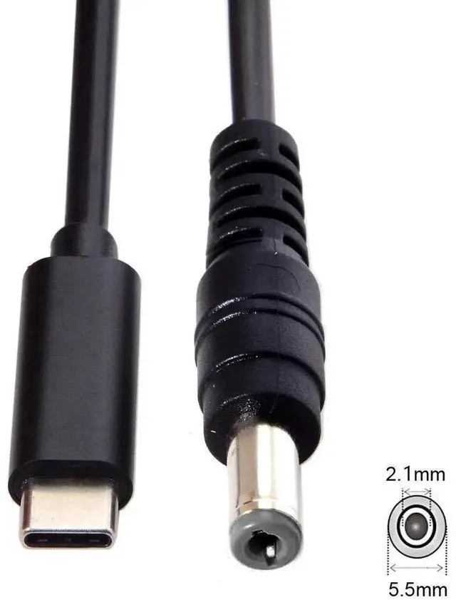 Alt view image 4 of 7 - AJMRTC USBC TypeC PD Power Charge Cable, TypeC Input to DC 5.5x2.1mm Barrel Output Cord for Laptops and Notebooks with DC 5.5*2.1mm Power Port, PD Protocol Trigger Power Cable
