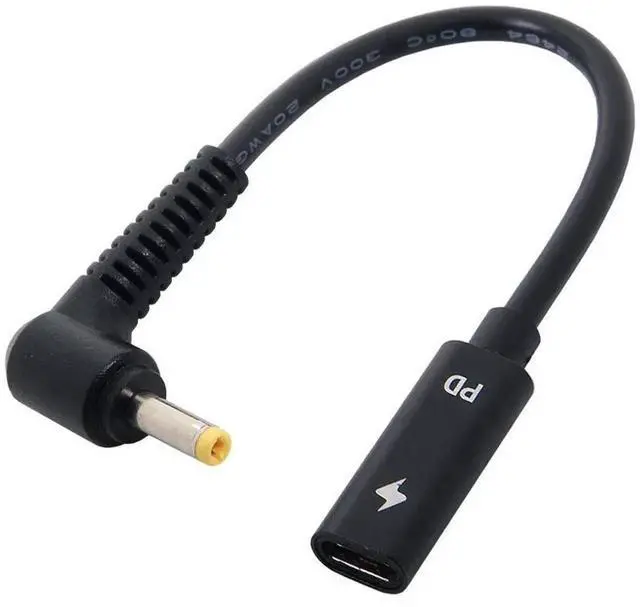 Main image of AJMRTC USBC Female to DC 4.0x1.7mm PD Trigger Power Cable, 1820V Output, Compatible with IdeaPad Laptops, Use USBC PD Charger to Power DCPort Notebook, PD Emulator Charging Converter Cord