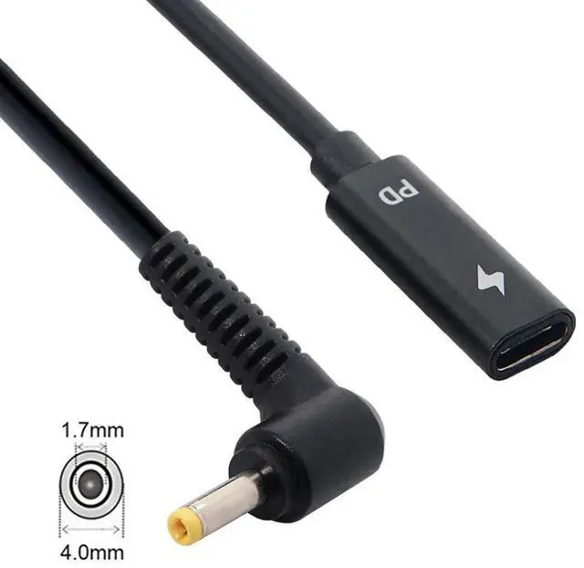 Alt view image 6 of 7 - AJMRTC USBC Female to DC 4.0x1.7mm PD Trigger Power Cable, 1820V Output, Compatible with IdeaPad Laptops, Use USBC PD Charger to Power DCPort Notebook, PD Emulator Charging Converter Cord