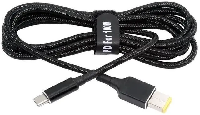 Main image of AJMRTC USBC to Rectangular Special Jack PD Power Cable, 100W 20V Input 65W Output, QC PD Trigger Charging Converter Cord, Compatible with Thinkpad X1, Legion Y7000P Series Laptops Power Supply