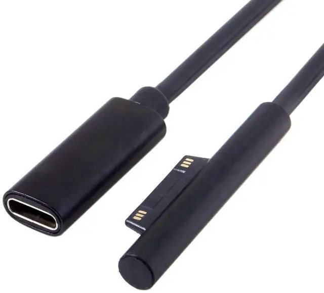 Alt view image 3 of 6 - AJMRTC USBC Female to Surface Connect PD Charging Cable, DC 15V Trigger Power Cord, Converter Cable for Surface Pro3 Pro4 Pro5 Pro6 Surface Book Laptop Power Supply