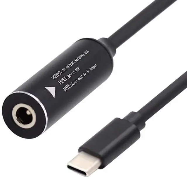Main image of AJMRTC DC Jack 5.5x1.7mm to USBC TypeC Power Charge Cable, 65W PD Converter Cord, Support 9V 15V 20V Voltage, DC Input to USBC PD Power Plug for Laptops and Smart Phones Power Supply
