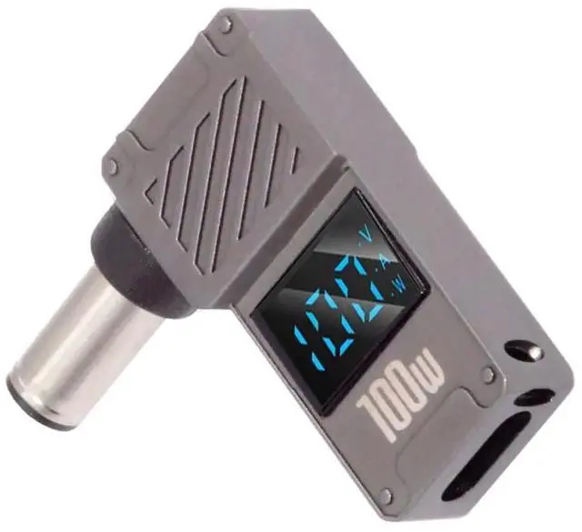 Main image of AJMRTC USBC Female to DC 7.4x5.0mm DE Barrel Jack PD Adapter, 100W Laptop Fast Charging Converter with RealTime Wattage Display, PD Trigger Power Adapter for Compatible DELL Series Laptops
