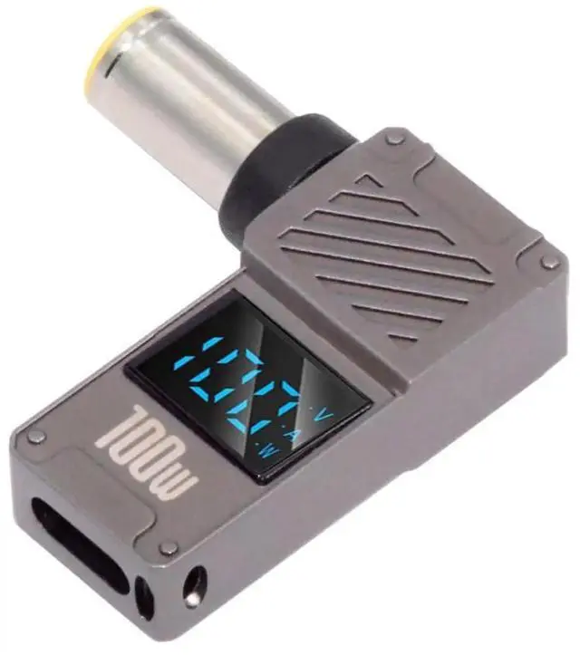Main image of AJMRTC USBC Female to DC 7.9x5.4mm Barrel Jack PD Adapter, 100W 20V 5A Laptop Fast Charging Converter with RealTime WattageVoltageCurrent Digital Display, PD Trigger Power Adapter for Legacy DCPo