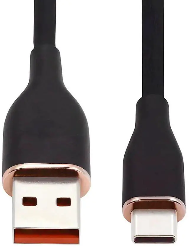 Main image of AJMRTC Black Liquid Silicone USBA to USBC Cable 2M, Colorful UltraSoft Flexible USB 2.0 Fast Charging Power Data Cord for Laptops, Tablets, Smartphones and Other USBC Supported Electronic Devices