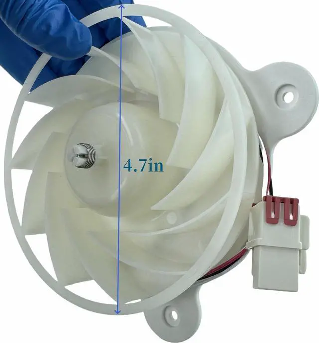 Alt view image 6 of 7 - Upgraded DA31-00287B Refrigerator Evaporator Fan Motor for Samsung Refrigerator, Replaces AP5948644 PS9494284 EAP9494284 DA3100334A DA9600968A