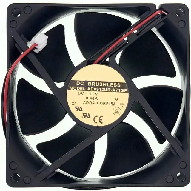 Main image of Replacement DC Cooling Fan AD0912UB-A71GP, DC12V 0.46A 90x90x25mm (9025), 2Pin Brushless Fan for Server, Power Supply, Industrial Cabinet Equipment Cooling