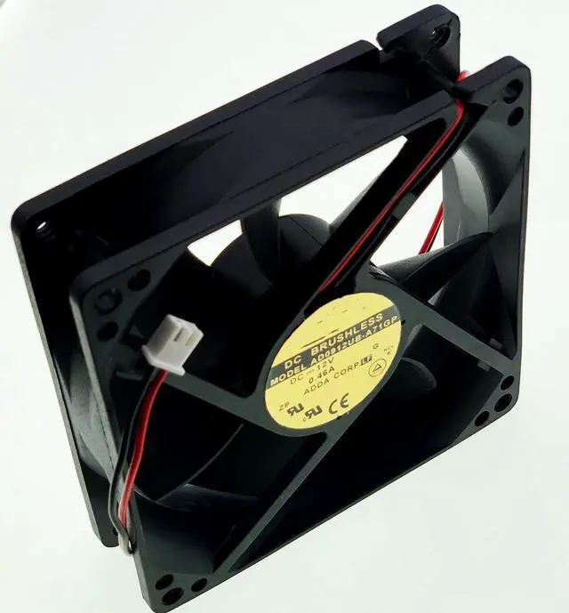 Alt view image 4 of 7 - Replacement DC Cooling Fan AD0912UB-A71GP, DC12V 0.46A 90x90x25mm (9025), 2Pin Brushless Fan for Server, Power Supply, Industrial Cabinet Equipment Cooling