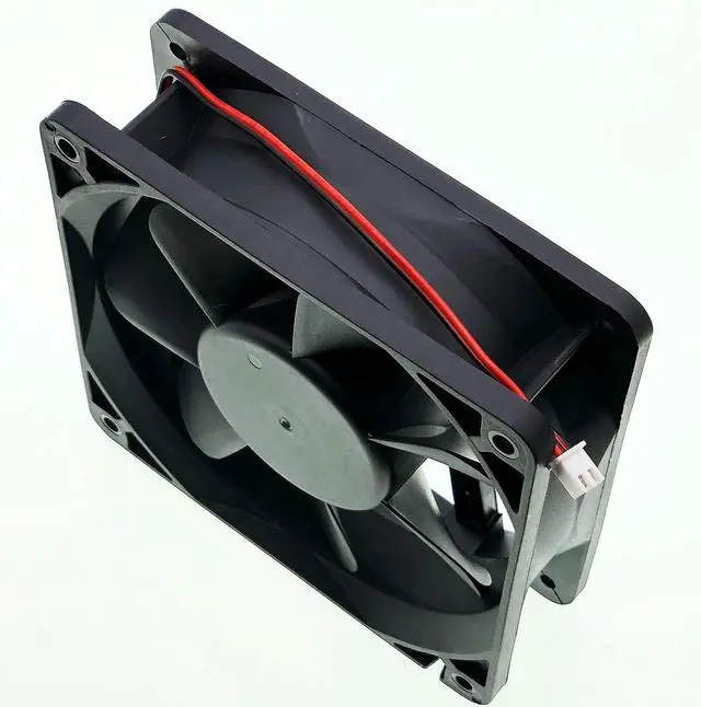Alt view image 5 of 7 - Replacement DC Axial Cooling Fan MQ12038HBL, DC24V 0.35A 120x120x38MM 12CM Silent Cooling Fan, 2-Pin 2-Wire for Industrial Cabinet, Power Supply Equipment Heat Dissipation
