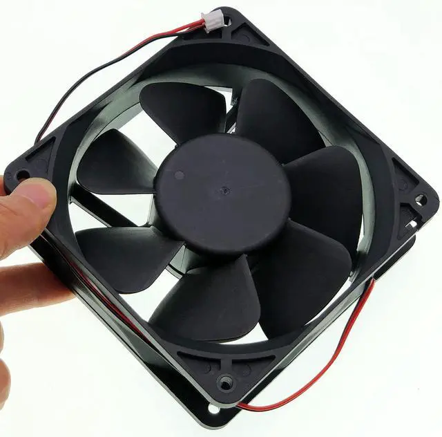 Alt view image 7 of 7 - Replacement DC Axial Cooling Fan MQ12038HBL, DC24V 0.35A 120x120x38MM 12CM Silent Cooling Fan, 2-Pin 2-Wire for Industrial Cabinet, Power Supply Equipment Heat Dissipation