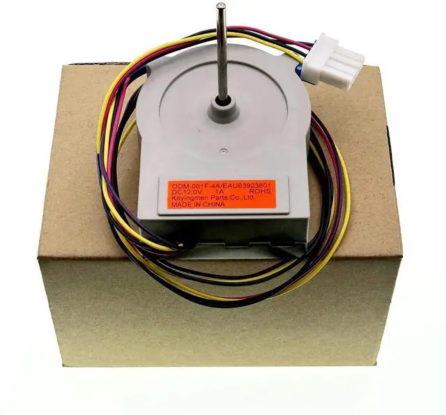 Alt view image 6 of 7 - EAU63923601 ODM-001F-4A Refrigerator Condenser Fan Motor, DC12V 1A 4-Wire 4-Pin DC Motor for LG Haier Refrigerator, Replaces AP6317195 PS12383669 EAP12383669 LFXS26596S