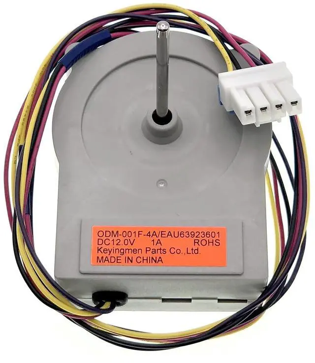 Main image of EAU63923601 ODM-001F-4A Refrigerator Condenser Fan Motor, DC12V 1A 4-Wire 4-Pin DC Motor for LG Haier Refrigerator, Replaces AP6317195 PS12383669 EAP12383669 LFXS26596S