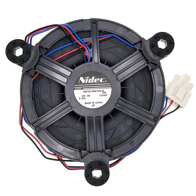 Alt view image 2 of 7 - GW12E12MS1CB-52 Refrigerator Evaporator Fan Motor, DC12V 0.22A 3Wire Centrifugal Cooling Fan, Aftermarket Replacement for Select Haier FrostFree Refrigerator Models