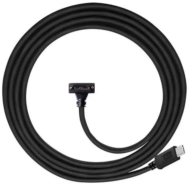 Main image of AJMRTC Up Angled USBC Host to Micro USB3.0 Screw Mount Cable, 5Gbps SuperSpeed Data Transfer, Lockable ScrewLock Connector, Industrial Grade Cord for Industrial Camera, Machine Vision, Storage Devic