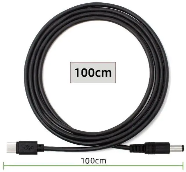 Alt view image 6 of 7 - AJMRTC USBC to DC 5.5x2.5mm Power Cable 100cm, Builtin 5.1K Resistor TypeC Input to 5V DC Output Charging Cord for 5V Desk Lamp, Mini Fan, Security Camera, Small DCPowered Electronics