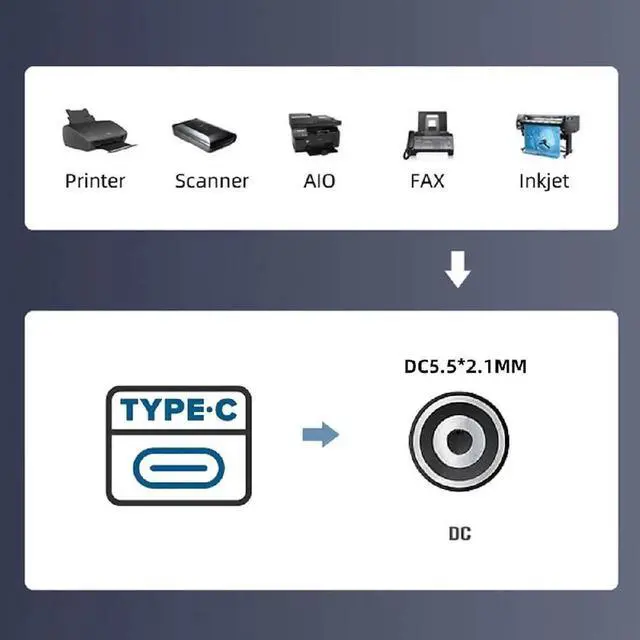 Alt view image 3 of 7 - AJMRTC USBC to DC 5.5x2.1mm Power Cable 100cm, Builtin 5.1K Resistor TypeC Input Fixed 5V DC Output Charging Cord for 5V Desk Lamp, Mini Fan, Surveillance Camera, Small DCPowered Gadgets