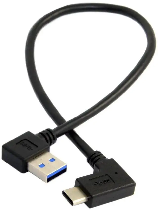 Main image of AJMRTC 30cm 90 Degree Right Angled USBA to USBC Cable, Reversible USB 3.1 Gen1 HighSpeed Right Angle USB 3.0 Cord for Tablet, Mobile Phone, Android Smartphones and USBC Portable Devices