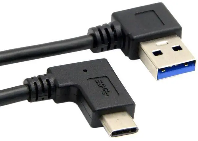 Alt view image 4 of 7 - AJMRTC 30cm 90 Degree Right Angled USBA to USBC Cable, Reversible USB 3.1 Gen1 HighSpeed Right Angle USB 3.0 Cord for Tablet, Mobile Phone, Android Smartphones and USBC Portable Devices