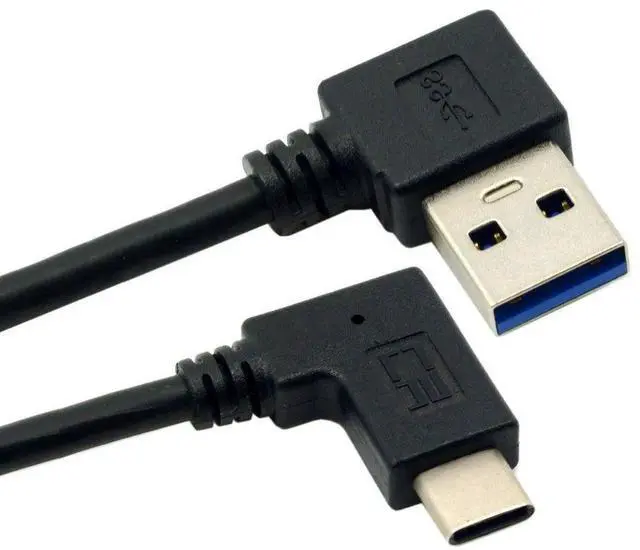 Alt view image 6 of 7 - AJMRTC 30cm 90 Degree Right Angled USBA to USBC Cable, Reversible USB 3.1 Gen1 HighSpeed Right Angle USB 3.0 Cord for Tablet, Mobile Phone, Android Smartphones and USBC Portable Devices