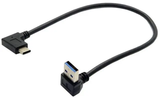Alt view image 6 of 7 - AJMRTC 30cm 90Degree UpAngled USBA Male to Reversible USBC Cable, USB 3.1 Gen1 HighSpeed Data Sync & Charging Cord for Android Smartphones, Tablets and USBC Portable Devices