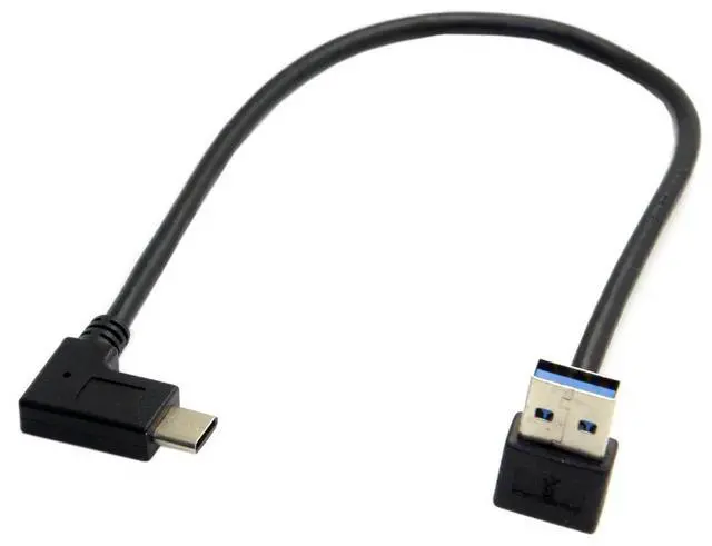 Alt view image 7 of 7 - AJMRTC 30cm 90Degree UpAngled USBA Male to Reversible USBC Cable, USB 3.1 Gen1 HighSpeed Data Sync & Charging Cord for Android Smartphones, Tablets and USBC Portable Devices